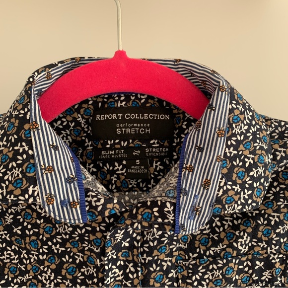 🔵 2 for 15$ 🔵 Boys’ button down shirt (floral pattern) - Picture 2 of 4